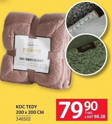 Koc Tedy 200x200cm promocja w Selgros