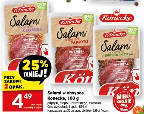Salami w obsy pce paprykowe, pieprzu ziarnistego, czosnku promocja w Twój Market