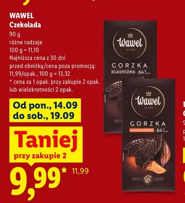 Czekolada Wawel promocja w Lidl