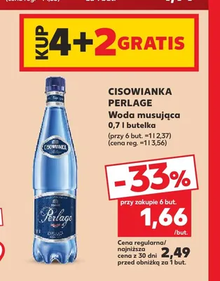Woda gazowana musująca Cisowianka Perlage promocja w Kaufland