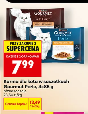 Karma dla kota w saszetkach Gourmet Perle 4-pak promocja w Biedronka