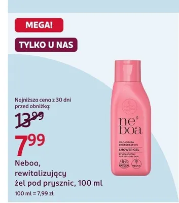 Żel pod prysznic Neboa rewitalizujący promocja w Rossmann
