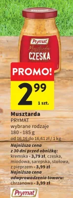 Musztarda Prymat czeska promocja w Intermarche