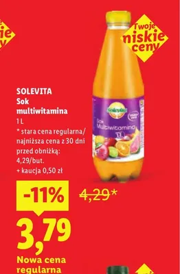Sok multiwitamina Solevita promocja w Lidl