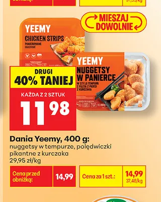 Polędwiczki pikantne z kurczaka Yeemy promocja w Biedronka