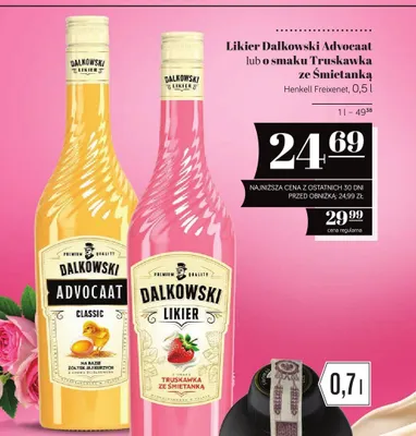 Likier o smaku Truskawka ze Śmietanką promocja w POLOmarket