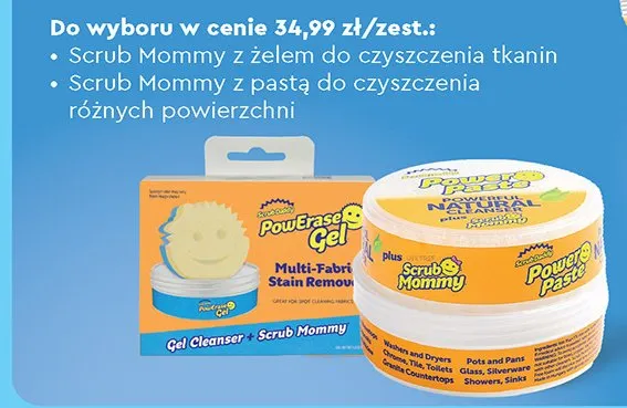 Gąbka Scrub Mommy z żelem do czyszczenia tkanin promocja w Biedronka