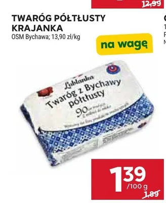 Twaróg półtłusty krajanka OSM Bychawa promocja w Stokrotka