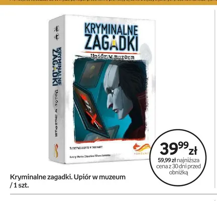 Gra Kryminalne zagadki Upiór w muzeum FoxGames promocja w Empik