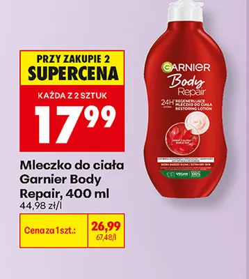 Mleczko do ciała Garnier Body Repair promocja w Biedronka