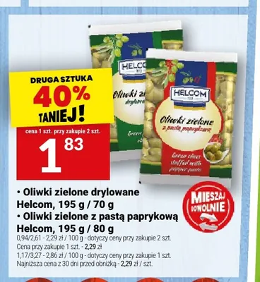 Oliwki zielone drylowane Helcom promocja w Twój Market