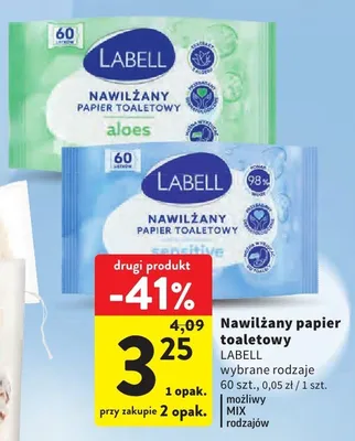 Nawilżany papier toaletowy promocja w Intermarche