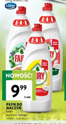 Płyn do naczyń Fairy promocja w Intermarche