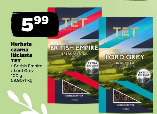 Herbata czarna liściasta Tet promocja w Netto