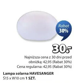 Lampa solarna Havesanger promocja w Jysk