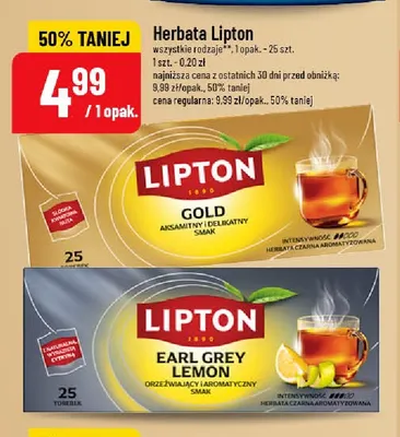 Herbata Lipton Gold promocja w POLOmarket