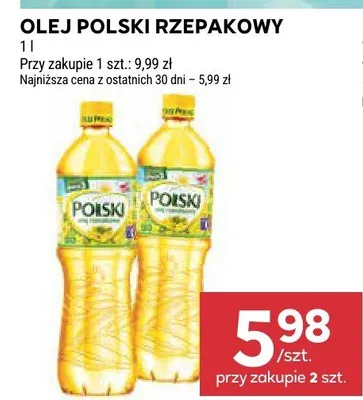 Olej polski rzepakowy promocja w Stokrotka