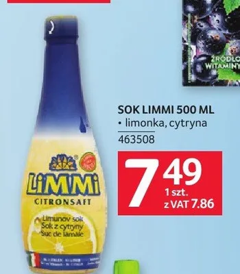 Sok z cytryny Limmi promocja w Selgros
