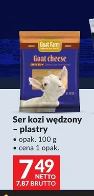 Ser kozi wędzony w plastrach Goat Farm promocja w Makro