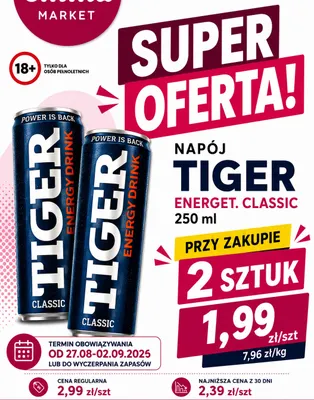 Napój energetyczny Tiger Classic promocja w emma MARKET
