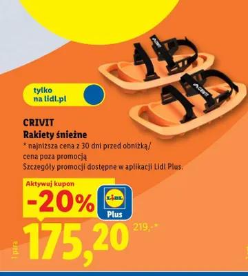 Rakiety śnieżne Crivit promocja w Lidl