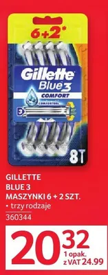Maszynki do golenia Gillette Blue 3 6+2 szt. promocja w Selgros