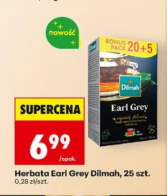 Herbata Earl Grey Dilmah promocja w Biedronka