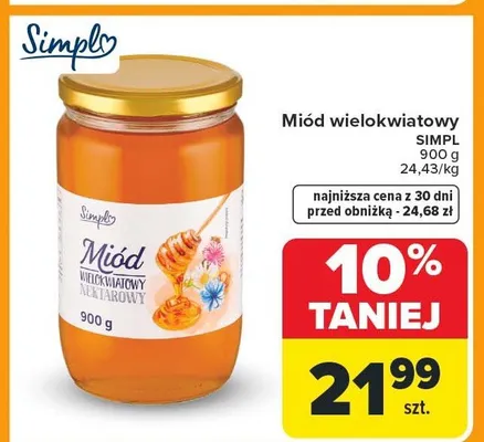 Miód wielokwiatowy promocja w Carrefour