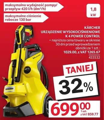 Urządzenie wysokociśnieniowe K 4 POWER CONTROL KÄRCHER promocja w Selgros