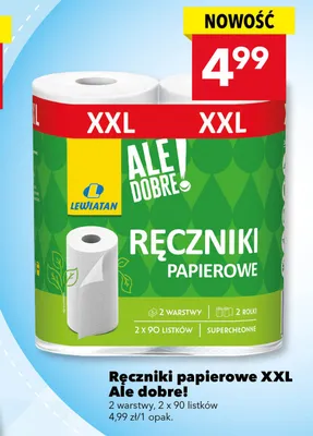Ręczniki papierowe XXL Ale dobre! 2 warstwy promocja w LEWIATAN