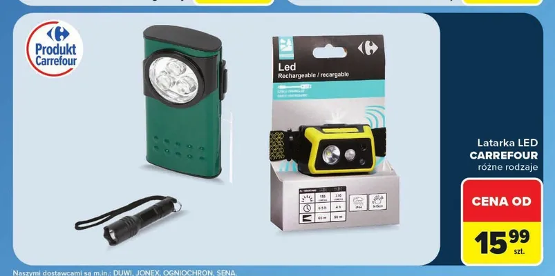 Latarka LED czołowa Carrefour promocja w Carrefour