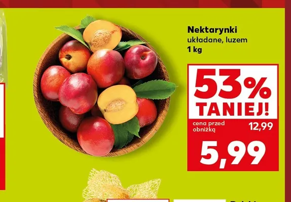 Nektarynki układane luzem promocja w Kaufland