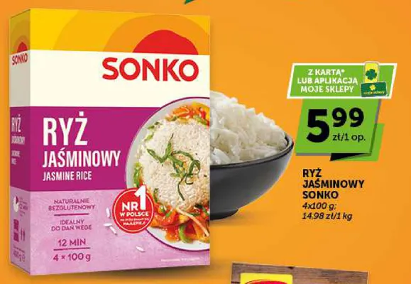 Ryż jaśminowy Sonko promocja w Groszek