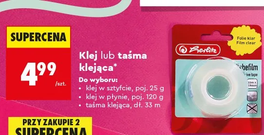 Taśma klejąca Herlitz 33 m promocja w Biedronka