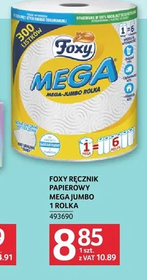 Ręcznik papierowy Foxy Mega Jumbo Rolka promocja w Selgros