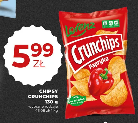 Chipsy Crunchips o smaku papryki promocja w Duży Ben