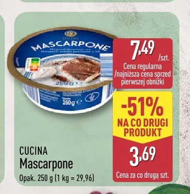 Ser Mascarpone Cucina promocja w Aldi