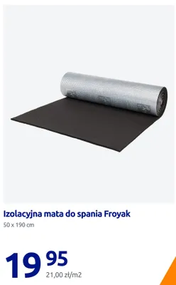 Izolacyjna mata do spania Froyak 50x190 cm promocja w Action