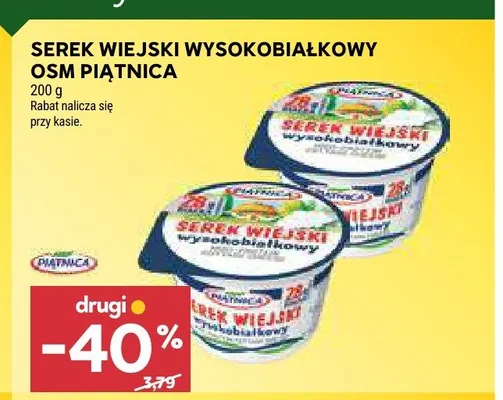 Serek wiejski wysokobiałkowy OSM Piątnica promocja w Stokrotka