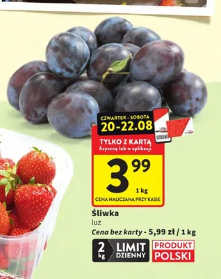 Śliwka polska luz promocja w Intermarche