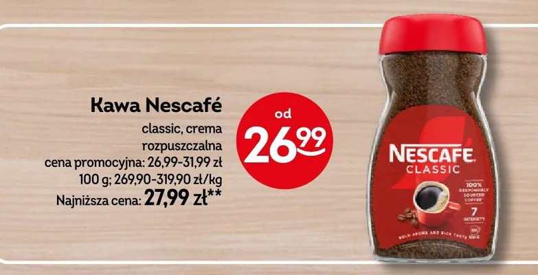 Kawa classic, crema rozpuszczalna promocja w Żabka