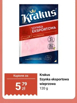 Szynka eksportowa wieprzowa Krakus promocja w Biedronka