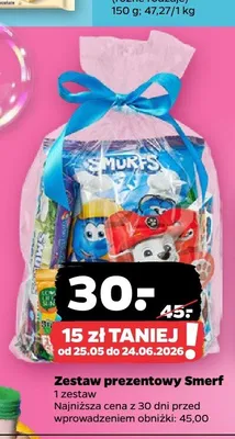 Zestaw prezentowy Smerf promocja w Netto