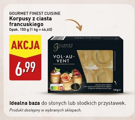 Korpusy z ciasta francuskiego promocja w Aldi