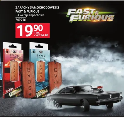 Zapachy samochodowe K2 Fast & Furious promocja w Selgros
