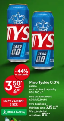 Piwo bezalkoholowe Tyskie promocja w Żabka