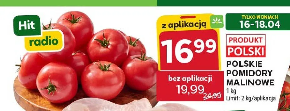 Pomidory malinowe polskie promocja w Stokrotka