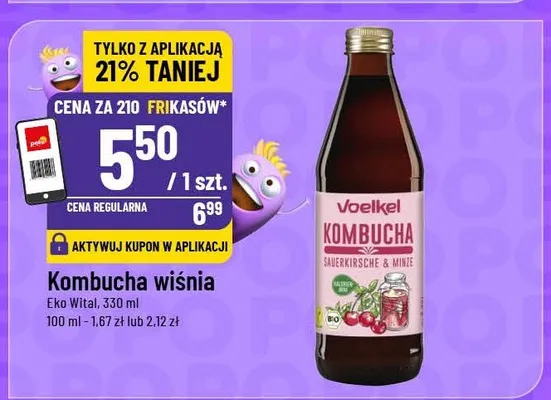 Kombucha wiśnia promocja w POLOmarket