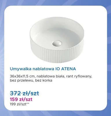 Umywalka nablatowa IO ATENA promocja w Blu Salony Łazienek