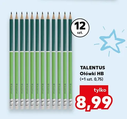 Ołówki HB Talentus 12-pak promocja w Kaufland